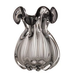 Vaso de Vidro Italy Cinza 13cm x 17cm - Wolff - 2