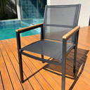 Ver imagem 2 de Jogo de Mesa 1,40m Ripada 6 Cadeiras para Piscina Jardim Externa