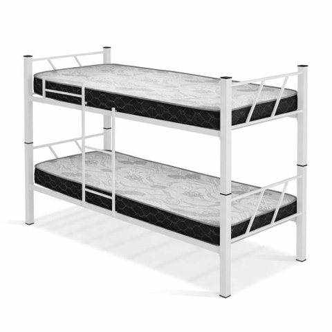 Beliche Solt em Aço com 2 Colchões Solt 88 Cm Espuma D20 Agatha Klm