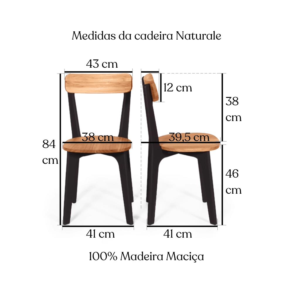 Conjunto de Jantar Mesa Retangular com 4 Cadeiras em Madeira Natural - Preto e Vermelho Vermelho - 11