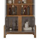 Ver imagem 6 de Buffet 190cm Adega 050520 e Cristaleira 4 Portas 50519 Cinza Perola Cedro Dcasa