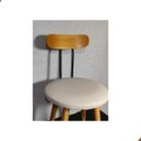 Ver imagem 3 de Kit 2 Cadeira de Jantar Pé Palito Madeira Eucalipto Estofada Encosto Resistente Custo Beneficio