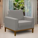 Ver imagem 1 de Poltrona Decorativa Living com Base Lavinia Linho Adonai Estofados