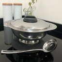 Ver mais imagens de Sopeira Aço Inox Grande 1,7l Para Feijoada Caldo Sopa 3 Peça