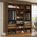 Ver imagem 1 de Guarda-roupa Closet 4 Gavetas 180 Cm Venus Madesa Rustic