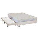 Ver imagem 1 de Cama Box c/Auxiliar Casal: Colchão Ortopédico Herval AG65 Frontier + Base CRC Courano Branco(