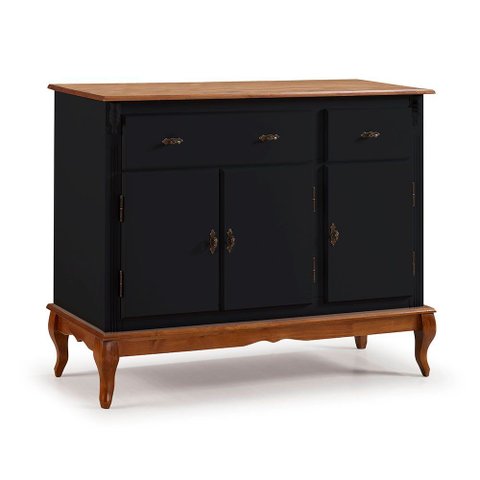 Balcão Buffet com Pés Luis Xv 3 Portas e 2 Gavetas 60631 Linz Móveis