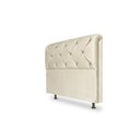 Ver imagem 1 de Cabeceira De Cama Box Daiana Casal 140cm X 118cm Suede Marfim Ms Decor