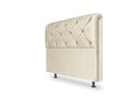 Ver imagem 1 de Cabeceira De Cama Box Daiana Casal 140cm X 118cm Suede Marfim Ms Decor