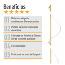 Ver imagem 5 de Abajur Coluna Moderno Rope 30w - Silicon Led 3000k - Ouro