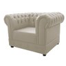 Kit Poltrona e Namoradeira Chesterfield Ana Suede Bege- Amarena Móveis - 2