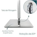 Ver imagem 3 de Chuveiro Ducha Teto Kit 9 Uni Inox 20x20 Slim Quadrado Banheiro Piscina Box Area Externa