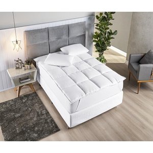 Pillow Top Protetor de Colchão Suavitec Queen 200 Fios