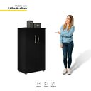 Ver imagem 5 de Kit 2 Armários Organizador Multiuso Rosana 2 Portas Preto - Desk Design