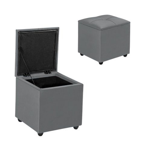 Baú Banqueta Porta Objetos Revestido Veludo Sapateira C/ Pés