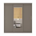 Ver imagem 4 de Guarda-Roupa 3 Portas com Espelho Araçá CabeCasa MadeiraOriginals Cinza/Fendi