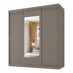 Guarda-roupa 3 Portas com Espelho Araçá Cabecasa Madeiramadeira - 9