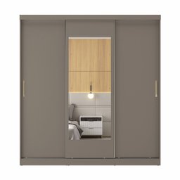Guarda-roupa 3 Portas com Espelho Araçá Cabecasa Madeiramadeira - 2