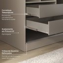 Ver imagem 6 de Guarda-Roupa 3 Portas com Espelho Araçá CabeCasa MadeiraOriginals Cinza/Fendi