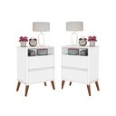 Ver imagem 1 de Kit Mesa de Cabeceira Onix Cor:Branco Mizza Decor