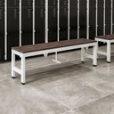 Ver imagem 1 de Banco Reforçado em Aço e Madeira Plástica Escritório