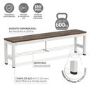 Ver imagem 4 de Banco Reforçado em Aço e Madeira Plástica Escritório