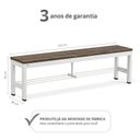 Ver imagem 3 de Banco Reforçado em Aço e Madeira Plástica Escritório