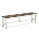 Ver imagem 2 de Banco Reforçado em Aço e Madeira Plástica Escritório