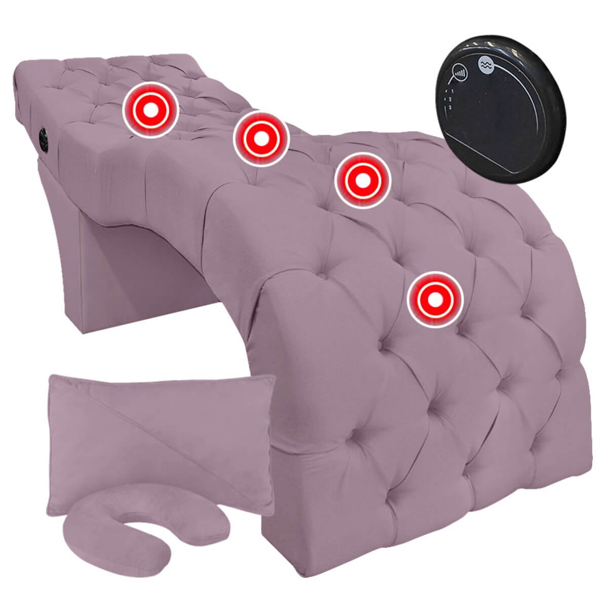 Maca Fixa para Estética Design Cílios com Massagem Veludo Rosa Rosê SOFA STORE - 1