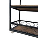 Ver mais imagens de Carrinho Bar Adega Modelo Industrial - Cores Preto e Nogueira