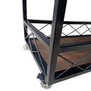 Ver imagem 7 de Carrinho Bar Adega Modelo Industrial - Cores Preto e Nogueira