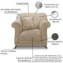 Ver imagem 3 de Kit 2 Poltronas Decorativas Retro Polo Suede 1101 Ezz