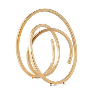 Escultura Obtusa em Metal Dourado Mart