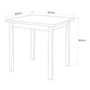 Ver imagem 4 de Mesa Cadeiras 90cm Estofado Mdf Pinus P/ Ambientes Pequenos:off White