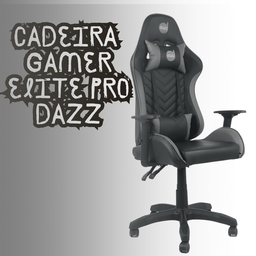 Cadeira Gamer Elite Pro Dazz Preto e Cinza Reclinável - 6