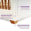 Ver mais imagens de Quarto de Bebê com Berço, Colchão e Guarda-Roupa Baby Ananda Casatema MadeiraOriginals Bege/Offwhite