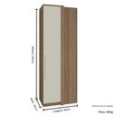 Ver imagem 3 de Guarda Roupa Modulado 01 Porta 245cm Canto Reto Setiba
