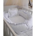 Ver imagem 1 de Ninho ou Redutor de Berço, Branco com Babado, Minha Casa Baby