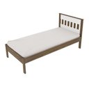 Ver imagem 1 de Cama de Solteiro para Colchão 88 x 188 cm Multimóveis VCR35010 Nogal/Branco