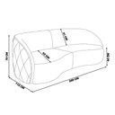 Ver imagem 6 de Sofá 3 Lugares para Sala Living Olimpo 288 Cm M03 Couríssimo Preto - Lyam Decor