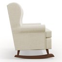 Ver imagem 7 de Kit 02 Poltronas De Amamentação Com Balanço Malu Base De Madeira P02 Linho Champagne - Lyam