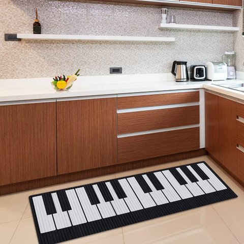 Tapete de Cozinha Teclas Piano 1,25x0,40cm BEEK