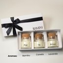 Ver imagem 2 de Kit com 3 Mini Velas Aromáticas Bambu, Canela e Lavanda