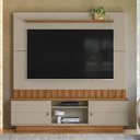 Ver imagem 2 de Estante Home Florianópolis 175cm para Tv até 70” - Mobler:grigio Fosco/amendoa
