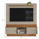 Ver imagem 5 de Estante Home Florianópolis 175cm para Tv até 70” - Mobler:grigio Fosco/amendoa