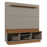 Estante Home Florianópolis 175cm para Tv até 70” - Mobler:grigio Fosco/amendoa - 4