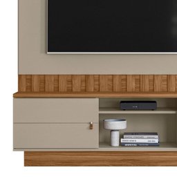 Estante Home Florianópolis 175cm para Tv até 70” - Mobler:grigio Fosco/amendoa - 3