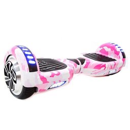 Hoverboard Skate Elétrico 6.5 Rosa Camuflado Led Bluetooth - 1