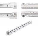 Ver imagem 1 de Corrediça Branca Comum para Móveis Gaveta 45cm 450mm (2 Pares)