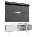 Ver imagem 5 de Rack Madesa Dubai e Painel para TV até 65 Polegadas com Pés Branco/Preto 0977 Cor:Branco/Preto/Branc